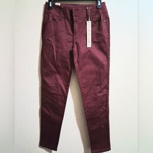 Burgundy Straight Leg Pants